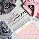 Pack It Chic - 10X13 (100 Pack) Pink Polka Dot - Thank You Poly Mailer Envelope Plastic Custom Mailing & Shipping Bags - Self Seal