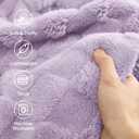 Bedsure GentleSoft Full Size Blankets for Bed - Super Soft Cozy Fleece Mothers Gifts Day Blanket, Large Fuzzy Throws for Bedroom Decor for Kids Girls, Lavender Fog 84x90 Inches