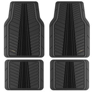 FLORICH Car Floor Mats, Heavy Duty Floor Mats for Cars, 4 Piece All-Weather Floor Mats with Anti-Slip Backing, Waterproof Universal Trim-to-Fit, Automotive Floor Mat for Cars SUV Trucks