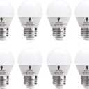 8 Pack BlueX 3W G14 LED Light Bulb 5000K Daylight - 25W Equivalent - E26 Base 120V - Small Night Light Bulbs for Bedroom, Ceiling Fan, Table Lamp, Kitchen, Pendant Fixtures, Dinning Room