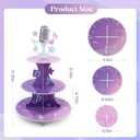 Kpop Cupcake Toppers Stand,Kpop Birthday Decorations, Kpop Cake Topper, Cupcake Holder and Serving Tray for Dessert Table,3 Tier Cupcake Stand for Birthday Party Decoration