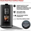 Instant Pot Pod, 3-in-1 Espresso, K-Cup Pod and Ground Coffee Maker, From the Makers of Instant Pot with Reusable Coffee Pod for Ground Coffee, 2 to 12oz. Brew Sizes, 68oz Reservoir