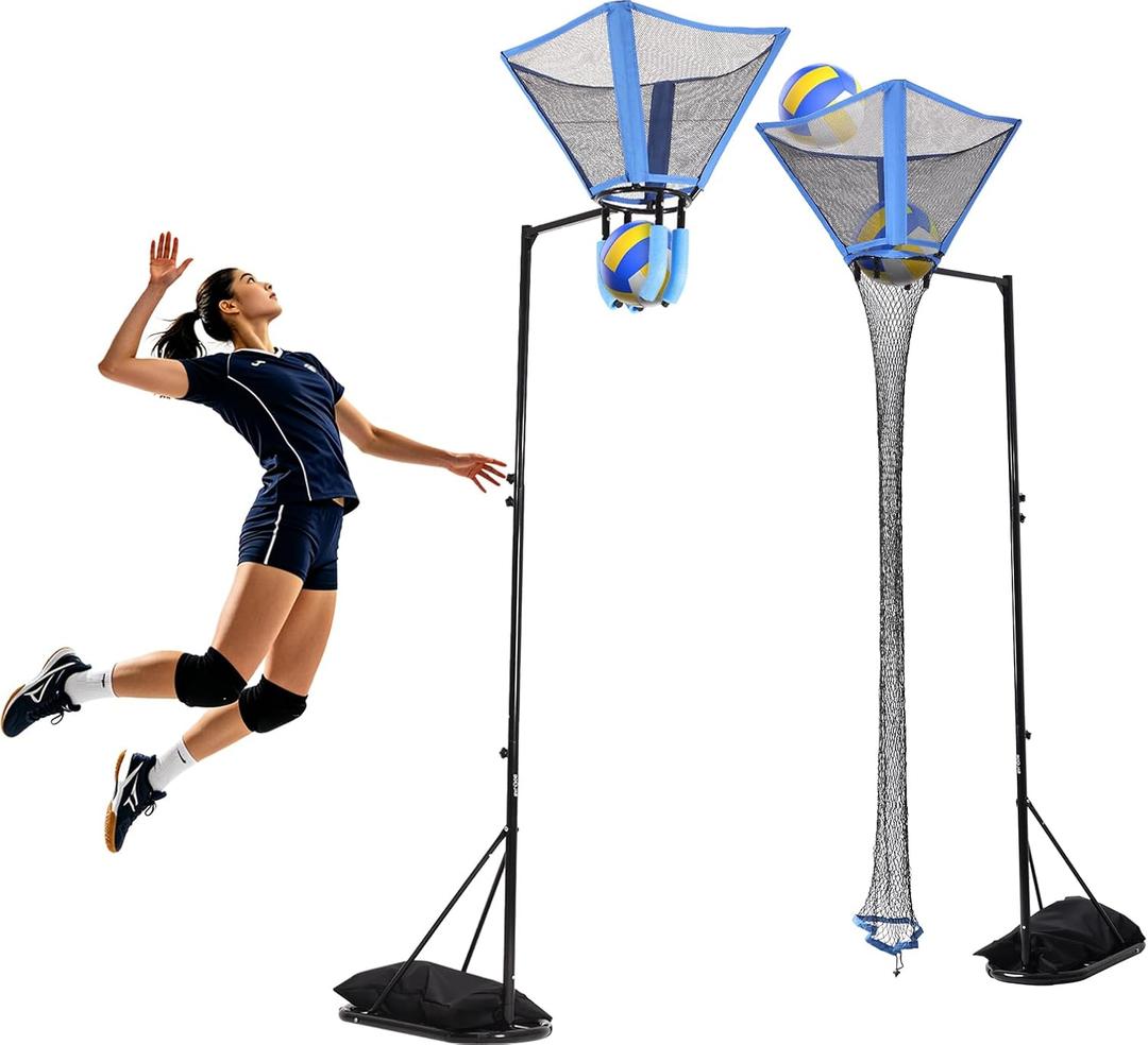 Volleyball Training Equipment, 5-10ft Adjustable Setter & Spike Trainer