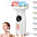 7in1 Cold Heated Facial Massager, Red Light Therapy for Face, Portable Microcurrent Facial Device, Cold Face Depuffer to Shaping and Reduce Swelling,Can Tightening Lifting Electric Gua Sha