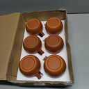 Gejoy Pack of 6 12 oz Cantaritos De Barro Clay Cups Mexican Clay Mugs Fiesta De Barro Mexicanos Coffee Mugs, Cocktail Glasses and Tea Cups for Tequila, Margaritas, Mojitos Cold Hot Drinks (Brick Red)