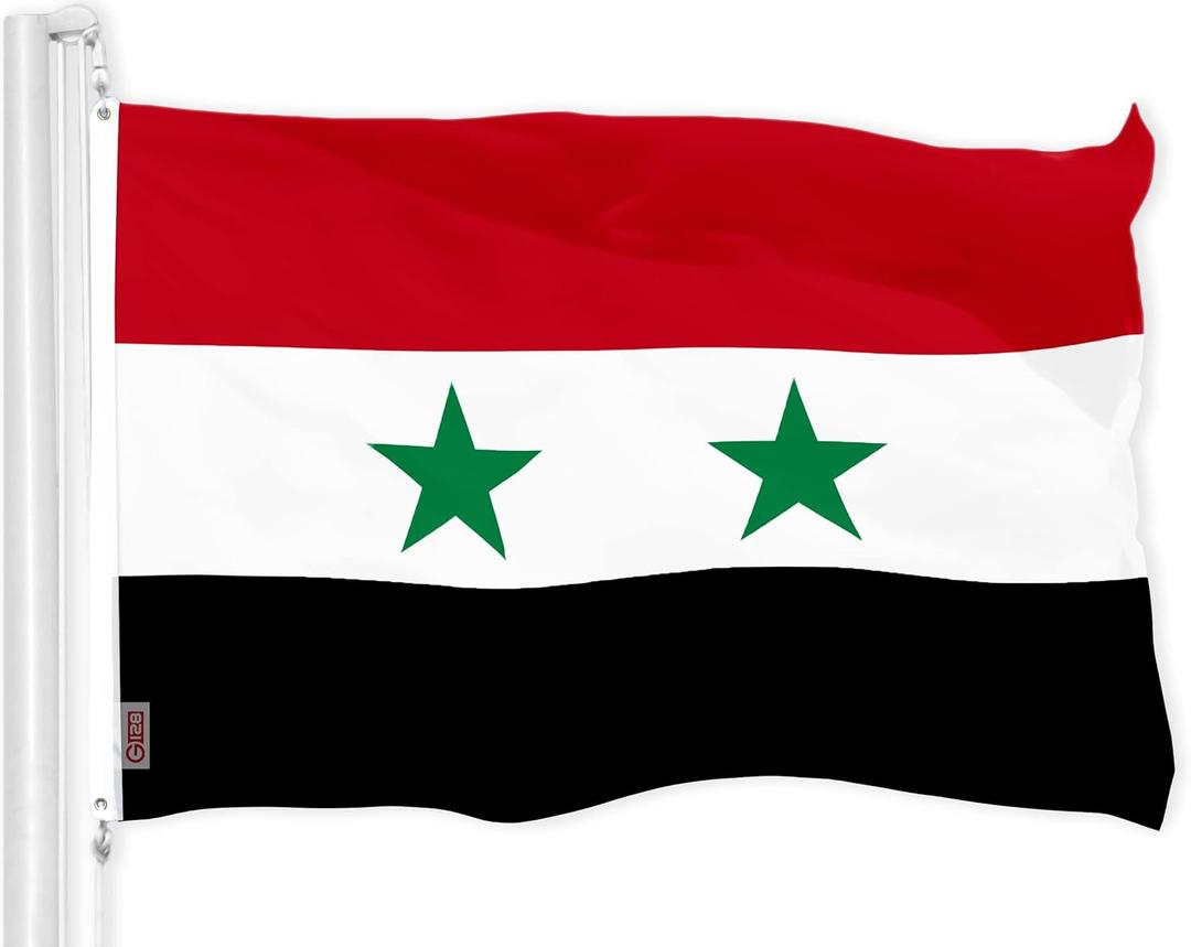 G128 Syria Syrian Flag | 3x5 Ft | LiteWeave Pro Series Printed 150D Polyester | Country Flag, Indoor/Outdoor, Vibrant Colors, Brass Grommets, Thicker and More Durable Than 100D 75D Polyester