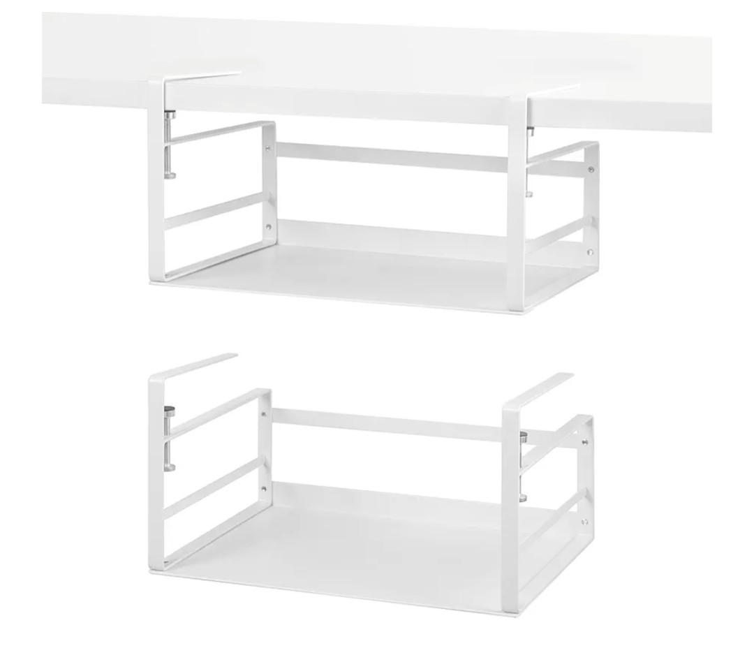 Nxconsu 2Pack Under Shelf Storage Basket Organizer Hanging Holder for Kitchen Cabinet Pantry Cupboard Closet Desk Bookshelf Organization Space Saver Heavy Duty Slide-in Adjustable Mounting Clamp White Nxconsu 2Pack Under Shelf Storage Basket Organizer Hanging Holder for Kitchen Cabinet Pantry Cupboard Closet Desk Bookshelf Organization Space Saver Heavy Duty Slide-in Adjustable Mounting Clamp White