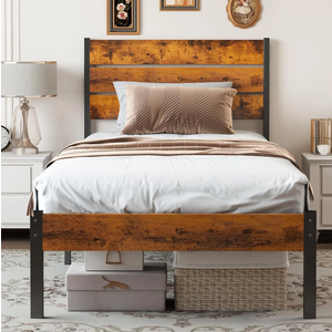 Twin Queen Full Size Sturdy Metal Platform Bed Frame w/ Headboard and Footboard (Full)