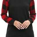 Aifer Womens Long Sleeve Shirts Crew Neck Casual Tops Fashion Loose Fit Trendy Tunic Outfits Clothes, Medium