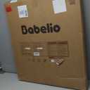 Babelio Upgraded Baby Gate with Cat Door, 29-43" Auto Close Durable Dog Gate for Stairs, Doorways and House, Easy Walk Thru Safety Gate with Pet Door Includes 4 Wall Cups, Black (29-43" Wide, 30" Tall)