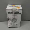 KEOUKE Rotary Cheese Grater Hand Crank Transparent - Shredder Slicer Grinder 3 Stainless Steel Blades, Stable Suction, Labor-Saving Handle, Safe Kitchen Tool for Cheese, Vegetable, Nuts, Chocolate (3 IN 1, Grey Blue SP)