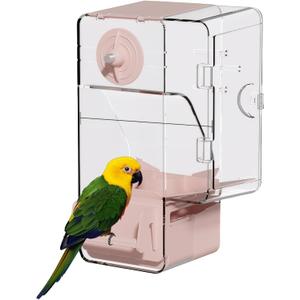 Automatic Bird Feeder for Cage  No Mess Design, Perfect for Parakeets, Cockatiels, Canaries, and Parrots  Holds Up to 18 Ounces/550ml of Food