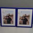 Heimlove 8x10 Picture Frame Set of 2,Photo Frames Display Pictures 8"x10",Blue Picture Frames 8x10 Wall Gallery Collage Wall Mount or Tabletop Display for Certificate Document