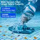 Starrybot 2026 Upgraded Cordless Pool Vacuum for Above Ground Pools, Dual Modes High-Flow/Strong-Suction, 19 GPM, 90 Mins Runtime, Handheld Pool Cleaner with Telescopic Pole, 3 Filter Bags