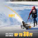 Cordless Snow Blower Compatible with DeWalt 20V Battery(Tool Only), 20'' Brushless Electric Snow Thrower with Rotating Chute, 2 X 20V Battery Powered Snow Blower for Driveway Sidewalk Snow Removal