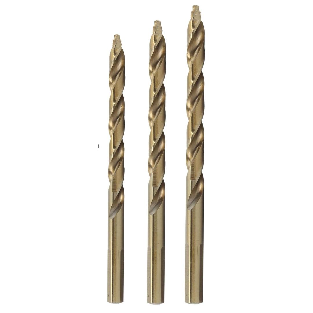 Drill America 3 Piece Cobalt Stepped Point Drill Bit Set (3/6", 1/4", 5/16"), GSC Series ZMPOUGSC3