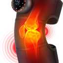 Cordless Heated Knee Massager with Vibration, 5 Heating Levels & 5 Vibration Modes, 3 in 1 Heated Knee Pad for Knee, Shoulder, Elbow Support, Black