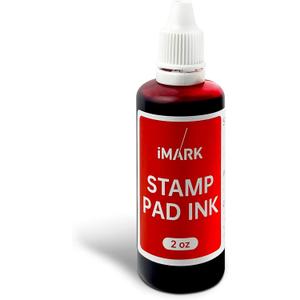iMARK Premium Refill Ink for Self-Inking Stamps, Daters and Stamp Pads (2 oz, Red)