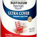 Rust-Oleum 1966502 Painter's Touch Brush Acrylic Latex Paint, 1 Quarts (Pack of 1), Gloss Apple Red, 32.0 Fl Oz