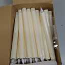 Baquler 48 Pcs 10 Inch Ivory Flameless Taper Candles LED Candle Sticks Battery Operated Flickering LED Candlestick Window Plastic Candle for Wedding Halloween Christmas Decor(No Battery)