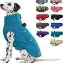 Medium Dog Winter Jacket - Warm Reflective Water-Resistant Snowsuit for Medium Dogs, Green (Medium (Chest: 20.9"))