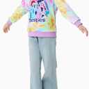My Little Pony Girls Rainbow Tie-Dye Hoodie Sweatshirt Unicorn Graphic Pullover Tops Casual Clothes for Baby-Toddler Kids (3T, Rainbow Dash-multi-color)