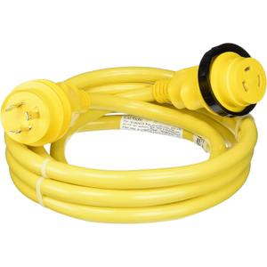 Marinco 199116 Cordset, 30A 125V, 12', Yellow