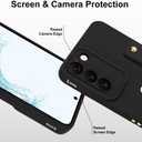 Fiyart Designed for Galaxy S22 5G Case with Phone Stand Holder Cute Love Hearts Pattern Slim Protective Camera Protection Cover with Wrist Strap for Women Girls for Galaxy S22 5G 6.1"-Black