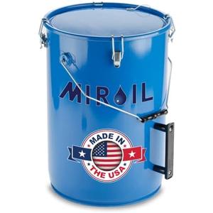 MirOil 30L 6-Gallon Oil Disposal Caddy, Fryer Grease Bucket with Lid Lock & Lock Clips, Frying Oil Disposal Storage Container, Food Safe Interior Coating, Deep Fryers Grease Container for Restaurants