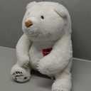 Niuniudaddy 35cm Weighted Polar Bear - Heart of Comfort & Calming Companion (Includes Box & Stickers)