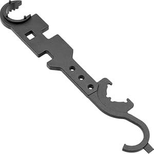 UNBRAN Armorers Wrench High Carbon Steel Hand Clamping Collet Chuck Spanner Buffer Tube Hand Clamping