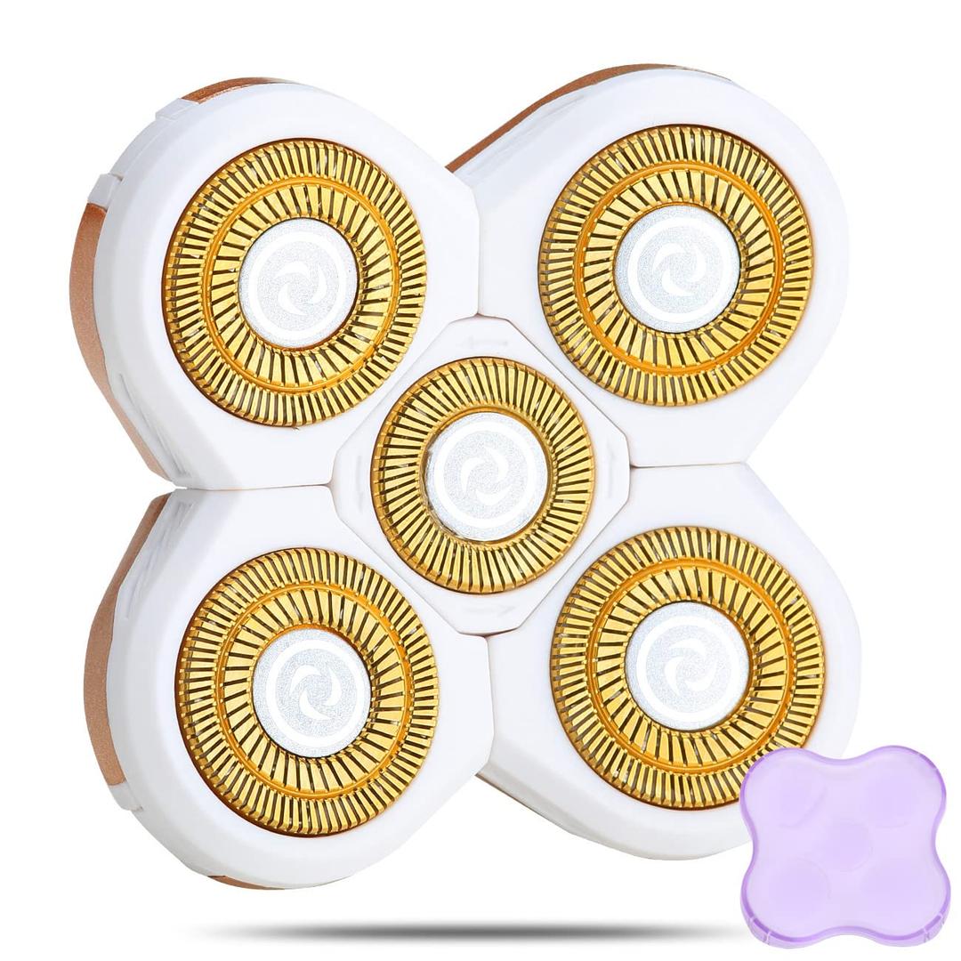 5 Blades Women Shaver Replacement Heads for Head Shaver and Many Brands 5 Blades Replacement Shaver Head Blade 5 Heads Beard Electric Razor Shaver Head