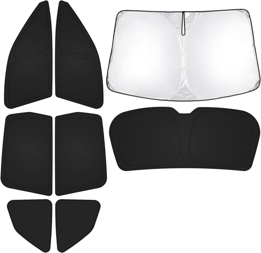 T TGBROS Window Shades for Subaru Forester 2019-2024 Windshield Side Rear Window Full Set Window Shades Privacy for Forester Accessories Foldable Black Out Window Cover 8PCS