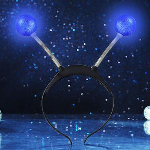 Sixexey Light Up Alien Headband LED Martian Hair Band Antenna Hair Accessories for Women (Blue, One Size, Pack of 1)