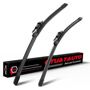 OTUAYAUTO Premium Windshield Wiper Blades - Replacement BMW 320i 2013-2018,328i 2010-2016,335i 2010-2015,M3 2015-2018,Audi A3/A3 Quattro 2006-2013 Pinch Tab Front Window Wipers - 24"+19" (Pack of 2)