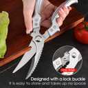 XQASIEO Heavy-Duty Stainless Steel Kitchen Scissors, All-Purpose Poultry Meat and Chicken Bone Cutting Shears