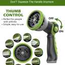 Garden Hose, Flexible Ultra Lightweight Durable, Kink-Free Water Hose with 10 Function Sprayer - Non-Shrinking, Easy to Store, All-Weather, High-Pressure (25FT)