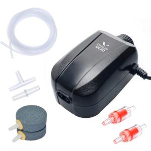 Uniclife Aquarium Air Pump Dual Outlet Fish Tank Aerator with Accessories for 5-200 Gallon Tank
