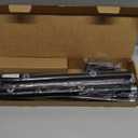 Zeerobee Curtain Rods for Windows 48 to 84, Black Curtain Rod, Adjustable 1 Inch Heavy Duty Outdoor/Indoor Modern Drapery Pole, 32"-86"