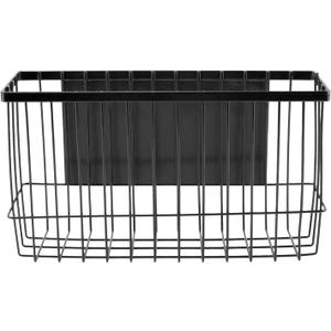 Magnetic Storage Basket, Magnetic Basket Organizer for Refrigerator, Magnetic Spice Rack for Refrigerator, Moveable Fridge Organizer for File Foil Plastic Food Wrap Spice Storage, 2 Pack