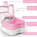 QCQHDU 2000ML Bento Lunch Box with 3 Compartments Container & Leak-Proof 8oz Insulated Food Jar, Suitable for Adults, Kids, and Toddlers