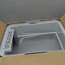 FURTIME Stainless Steel Cat Litter Box with Lid, Metal Kitty Litter Box for Small Cats, Kitten Litter Boxs with Scoop and Mat, Non-Sticky, Anti-Leakage, Easy to Clean, 17"x13"x8.4" (Small) (Silver)