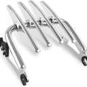 Detachable Stealth Luggage Rack Compatible for Harley Touring Street Glide Road King Electra Glide 2009-later (Chrome)