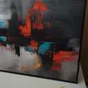 Framed Canvas Wall Art for Living Room Black and Red Abstract Canvas Prints Modern Wall Art Ready to Hang for Bedroom Office Size 30x60 inches