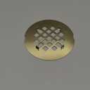 Gold Brushed Snap-in Shower Drain Cover Replacement, Welsan Stainless Steel 4-1/4" OD Round Shower Strainer Grid Easy to Install
