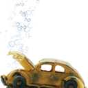 Boxtech Decorations for Aquarium, Aquarium Resin Ornament Decorations, Imitation Car Wreck for Air Bubble Stone Oxygen Pump Fish Tank