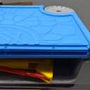 Excavator Sandbox with Lid, 2 Diggers, Dump Truck & Sand Toys, Sandbox without Umbrella