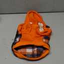 PUPTECK Dog Hoodie Puppy Sweatshirt Warm Dog Sweater Winter Clothes Cold Weather Coats for Small Medium Large Dogs, Orange, s/m