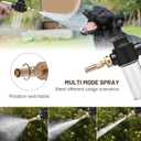 High Pressure Car Wash Foam Gun Sprayer, Heavy Duty Metal Garden Hose Nozzle with 3.5oz/100cc Plastic Soap Dispenser Bottle, for Pet Showering, Gardening, Floor Cleaning (Silver)