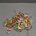 26 Pcs Christmas Stocking Name Tags Letter Cutout Initial Ornaments Personalized Lime Green DIY Craft Hanging Name Tags Double Layer Wooden with Wood Beads for Christmas Rustic Decor